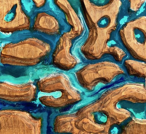 » Embankments A Resin River Carving / Painting / Sculpture Wall Art