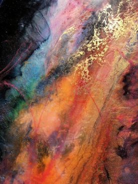 AILARYA NEBULA | Resin Painting with LED Strips for Ambient Backlighting, 18″ x 36″