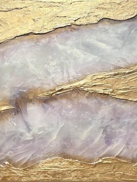 The River’s Gilded Journey: Where resin meets sculpture